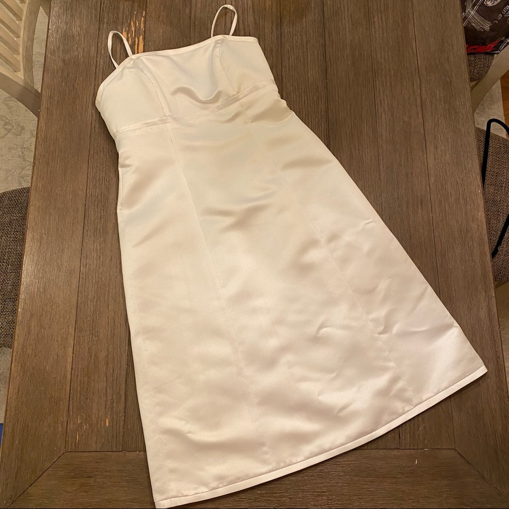 Elegant White Spaghetti Strap Dress